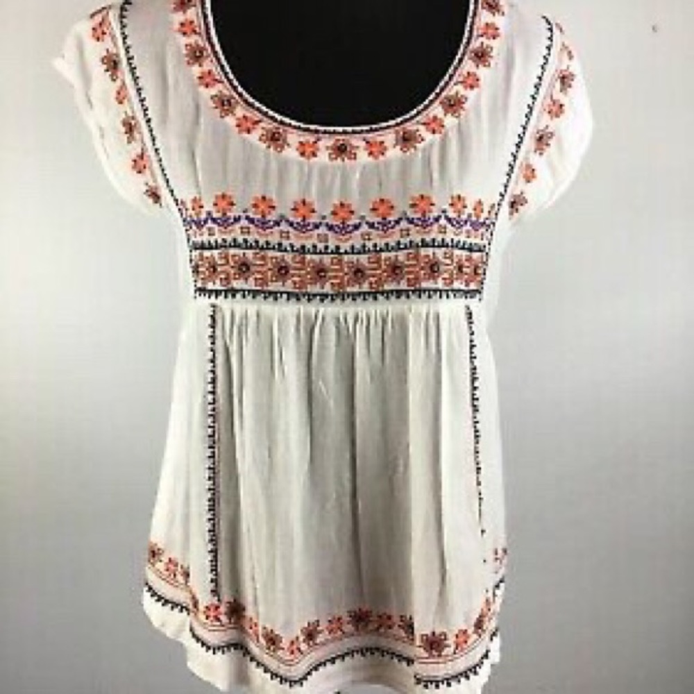 Anthropologie Vanessa Virginia embroidered blouse